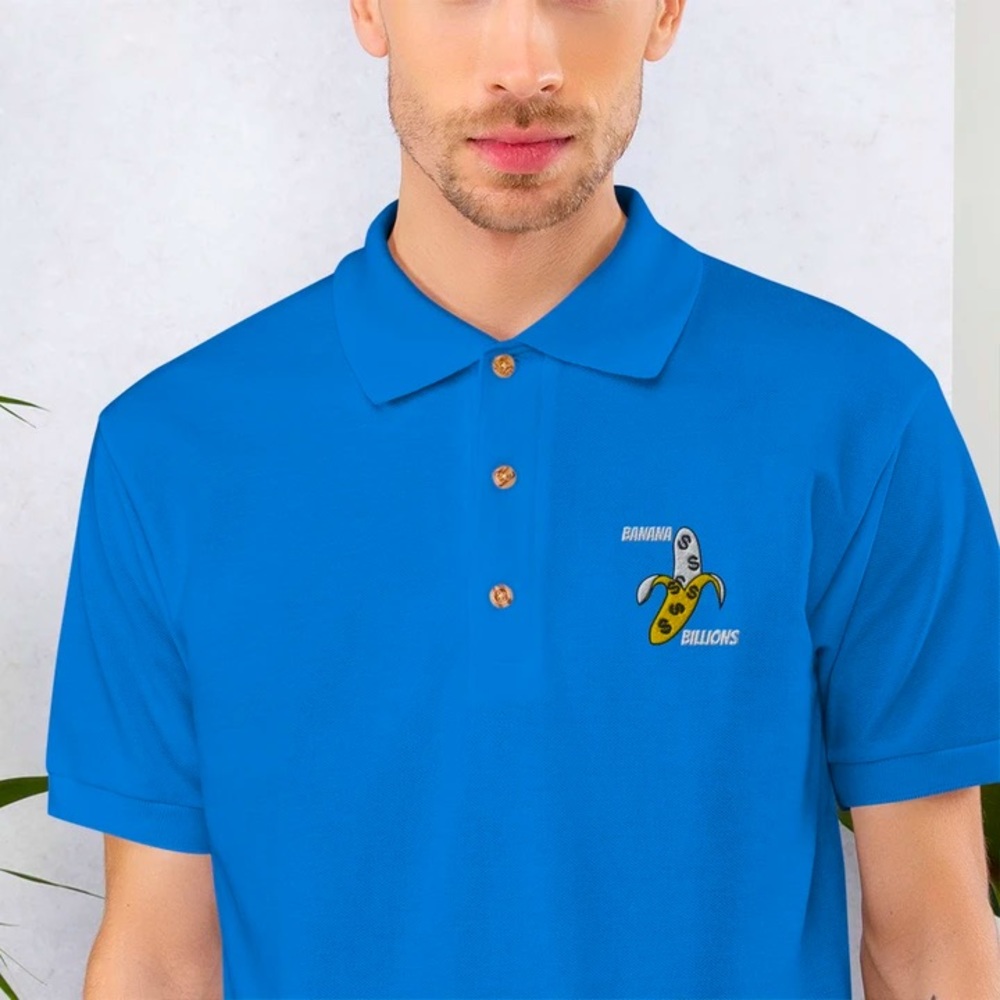 Embroidered "Filthy Rich Banana" Polo Shirt (Mens)
